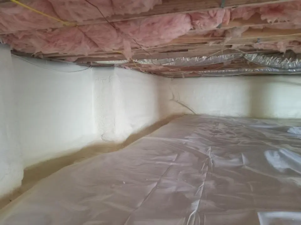 Crawl space encapsulation with closed-cell spray foam for Attic Insulation in St. Augustine